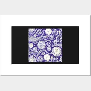 Starry night pattern Posters and Art